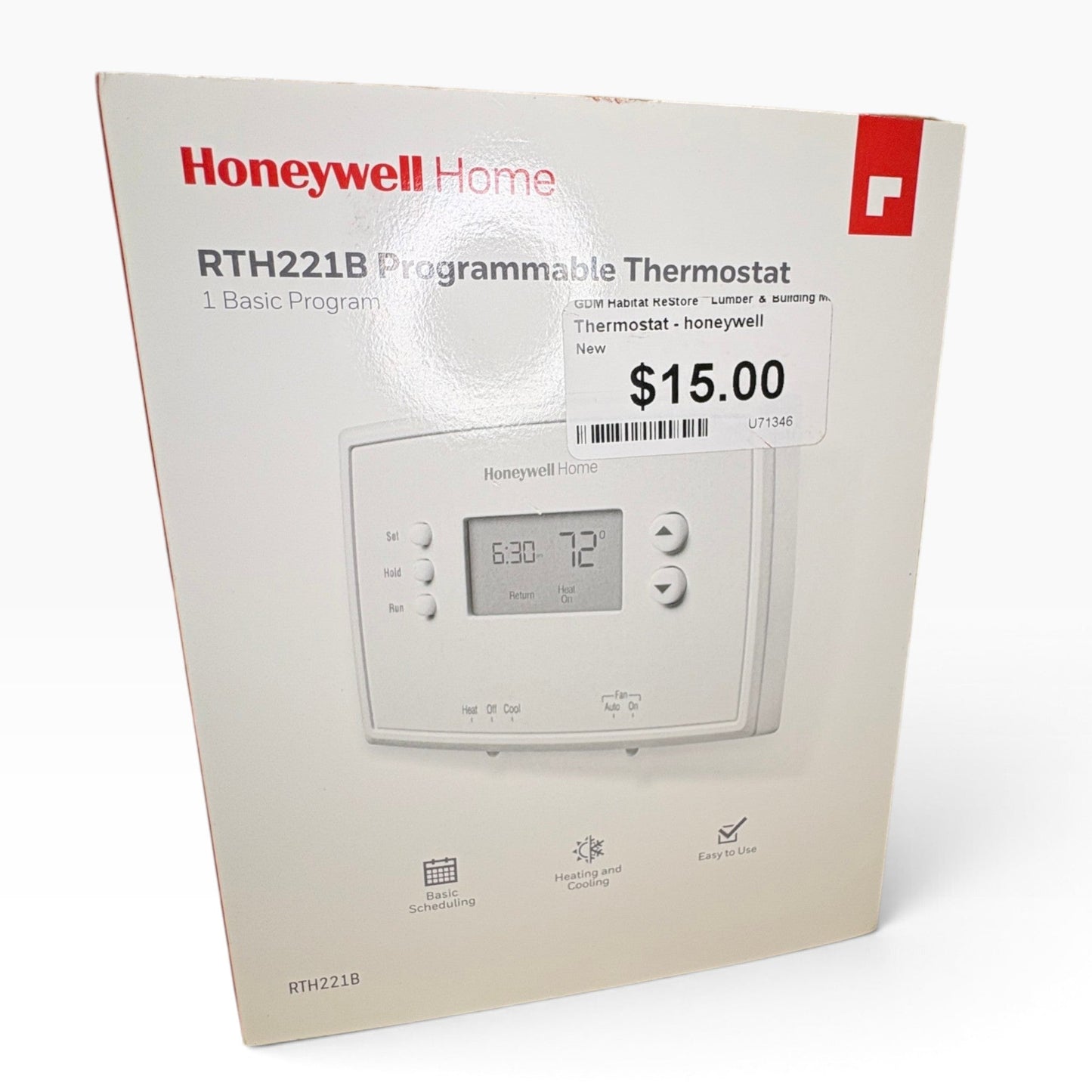 GDM Habitat for Humanity ReStore Honeywell RTH221B programmable thermostat new in sealed retail box