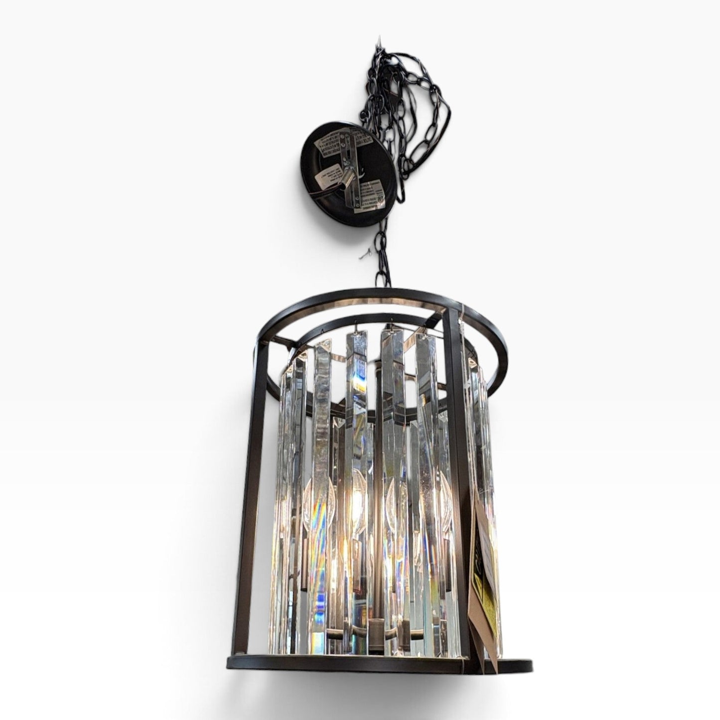 Crystal Bronze Drum Chandelier