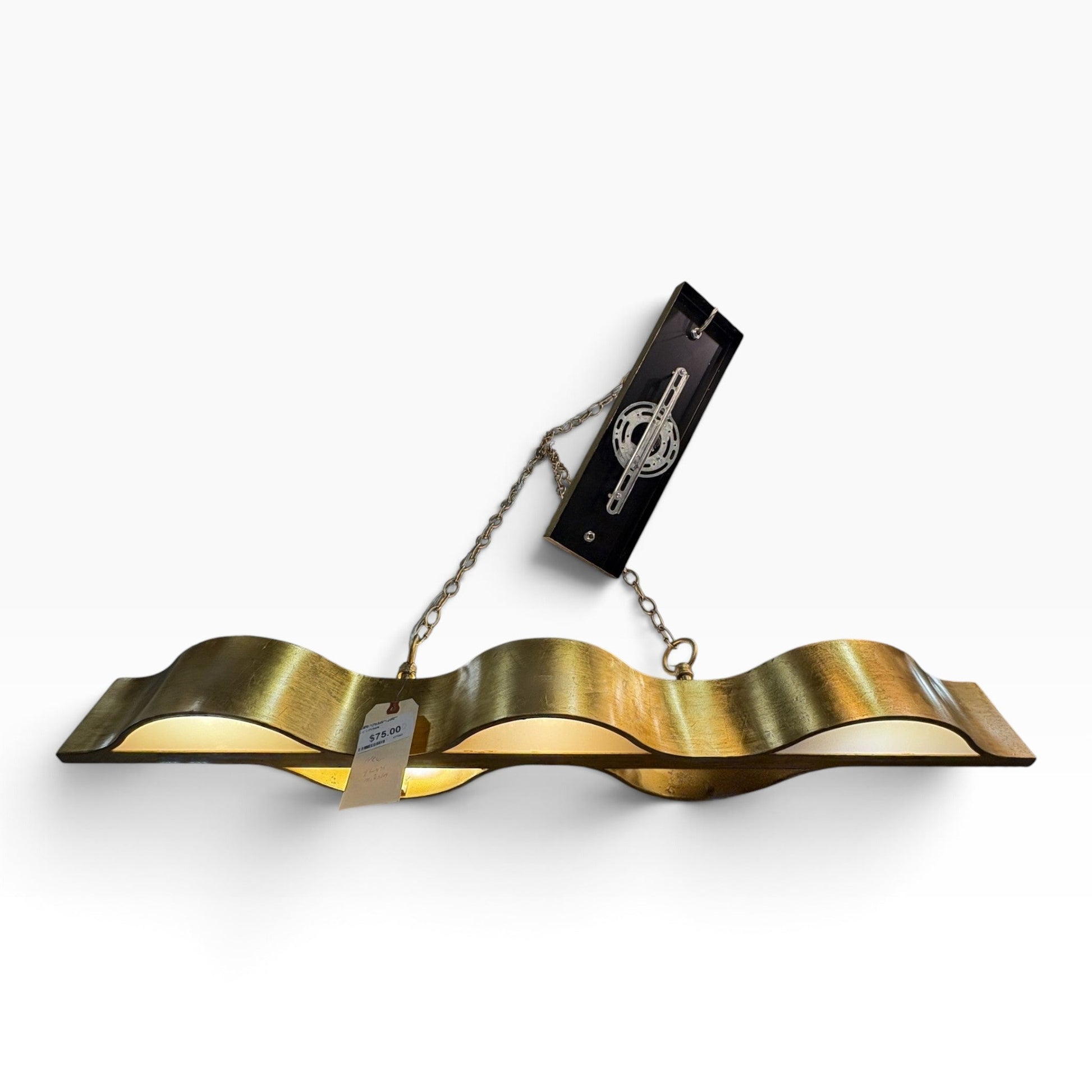 Gold Wave Linear Light Fixture
