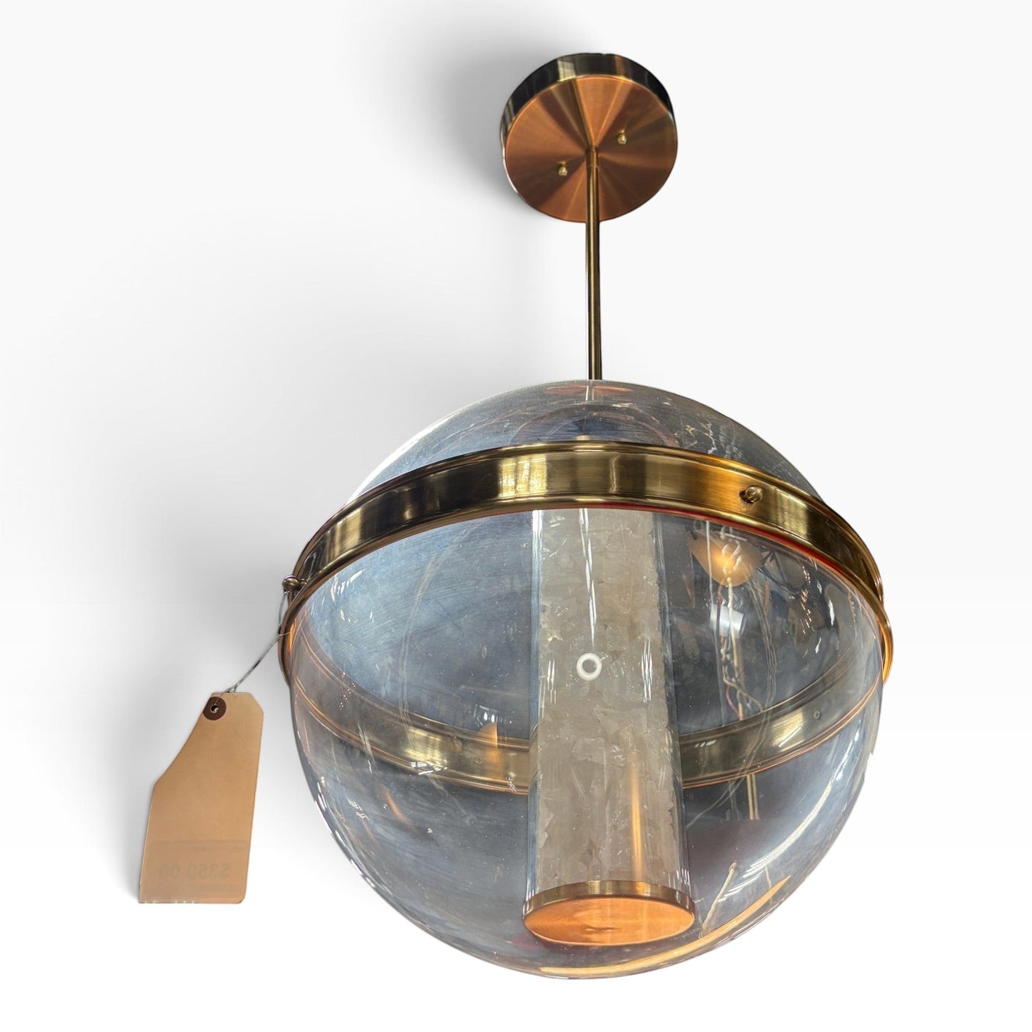 Brass Glass Globe Pendant
