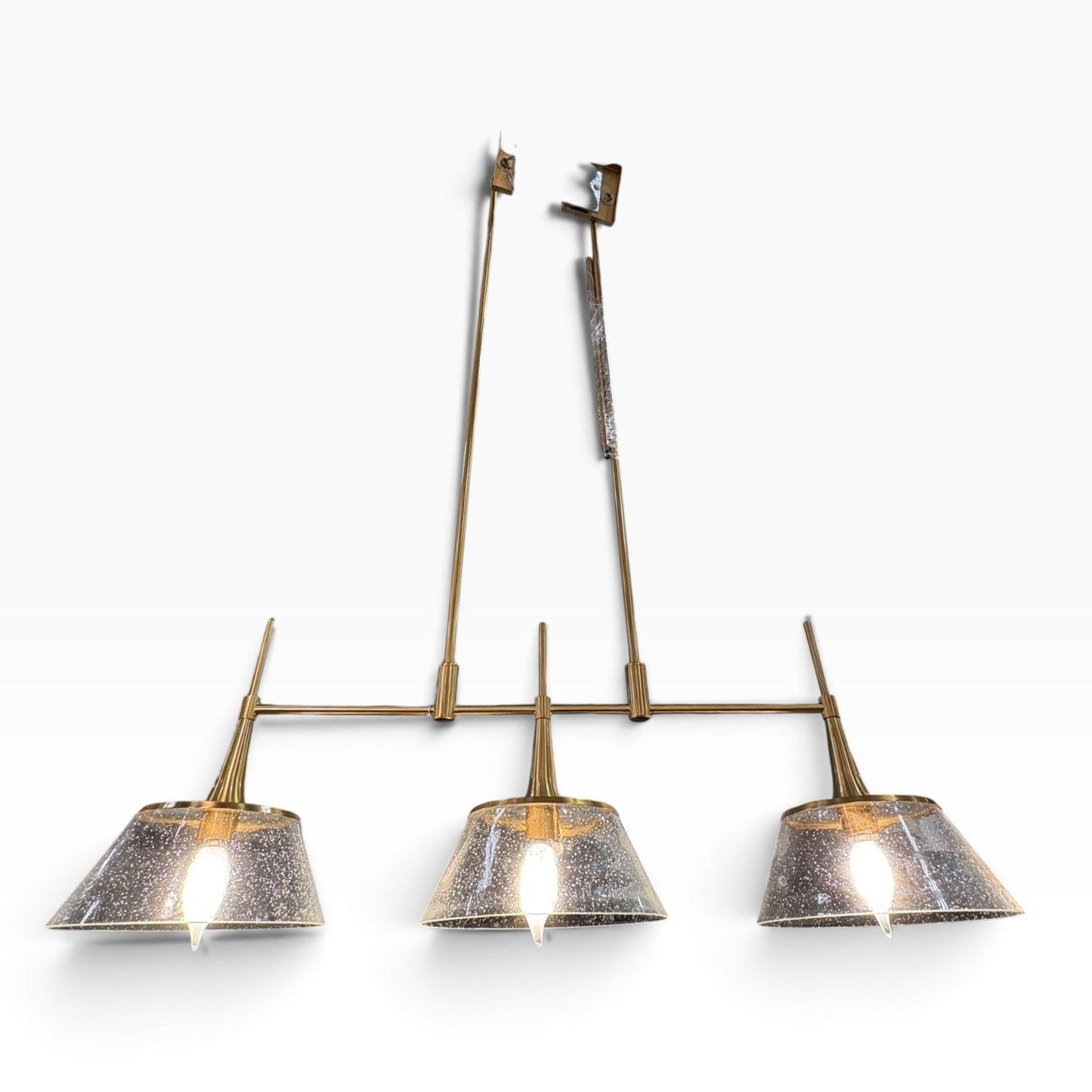 Brass 3-Light Seeded Pendant