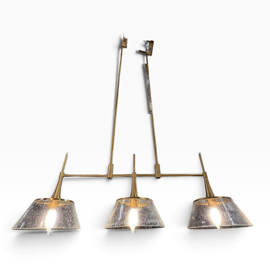 Brass 3-Light Seeded Pendant