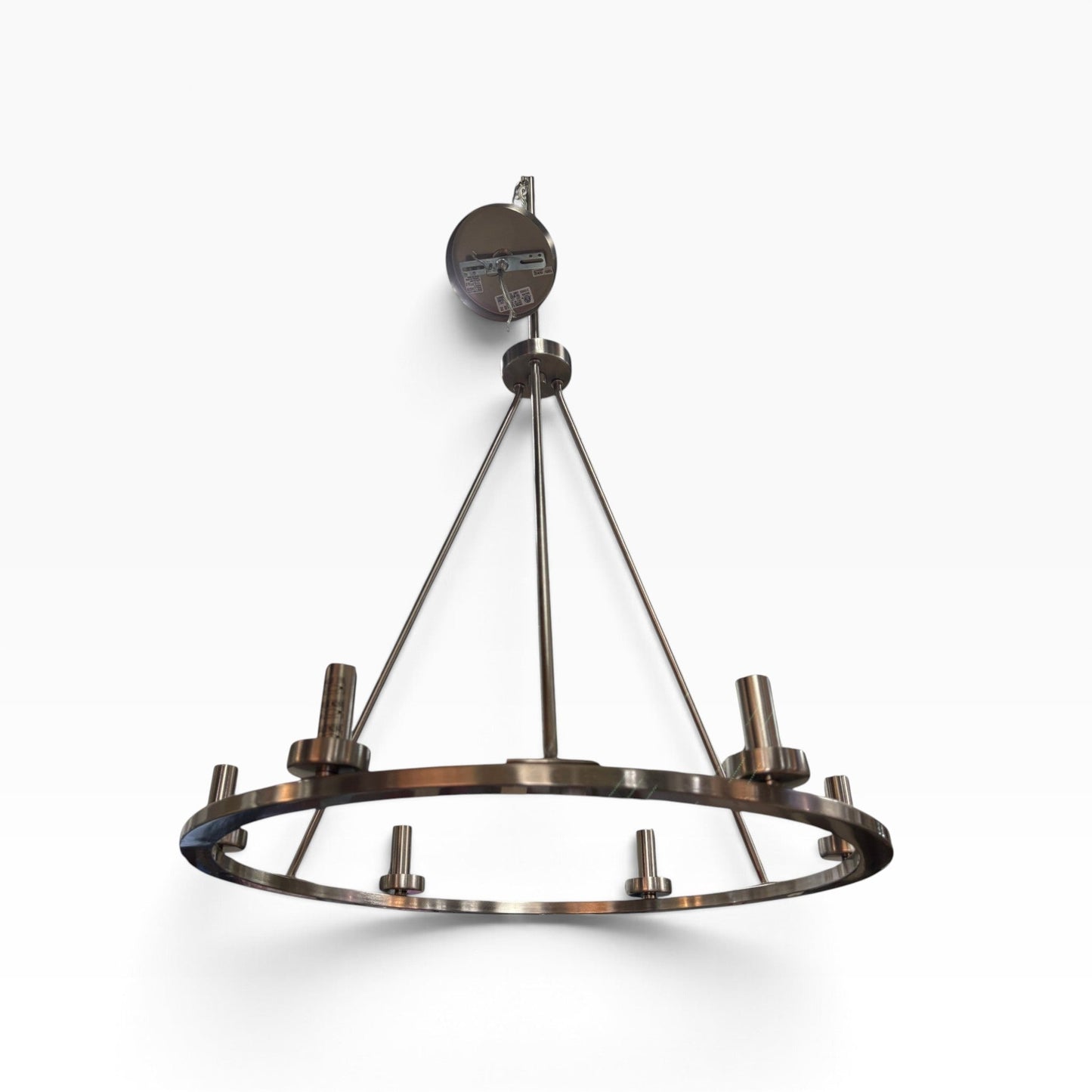 Brushed Nickel Ring Chandelier