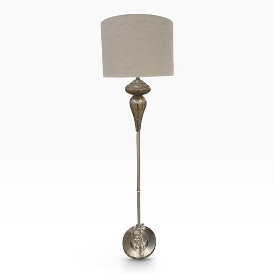 Mercury Glass Floor Lamp Gray