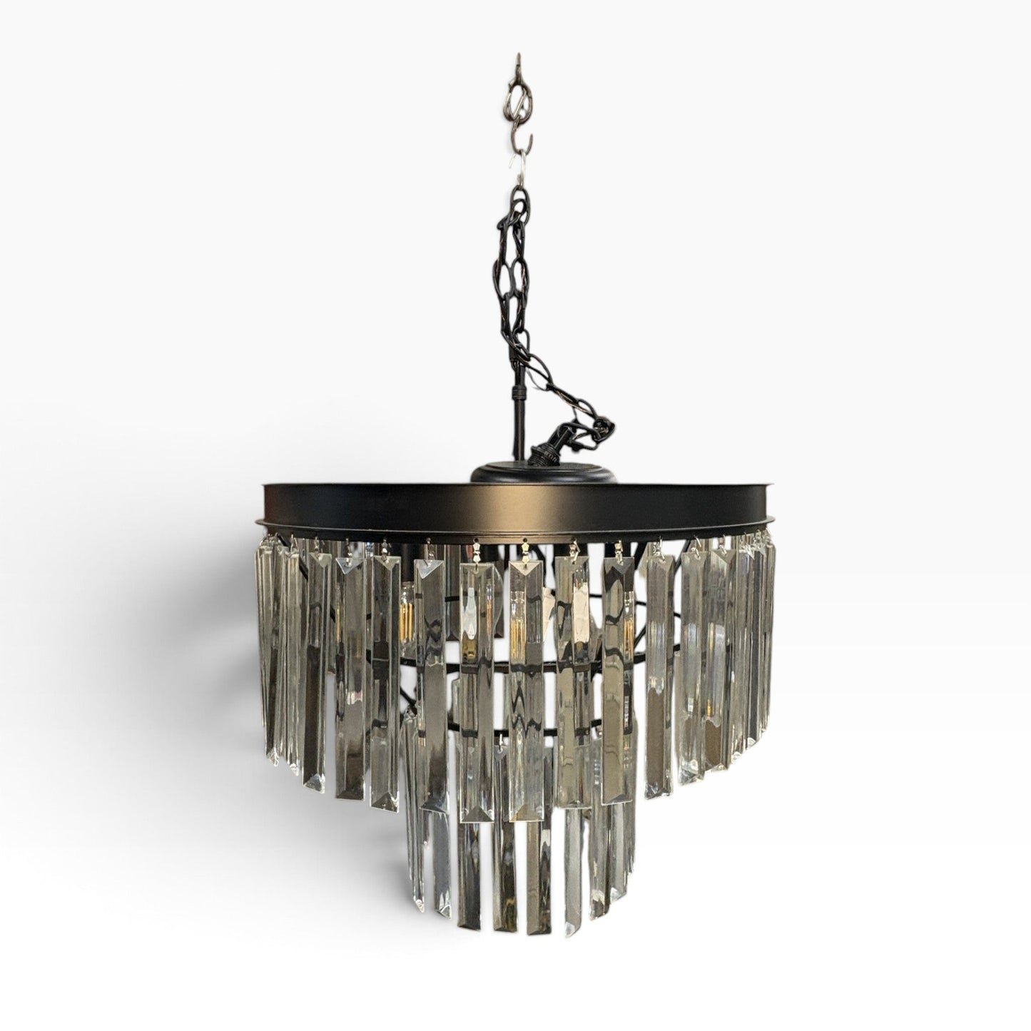 Crystal Fringe Drum Chandelier