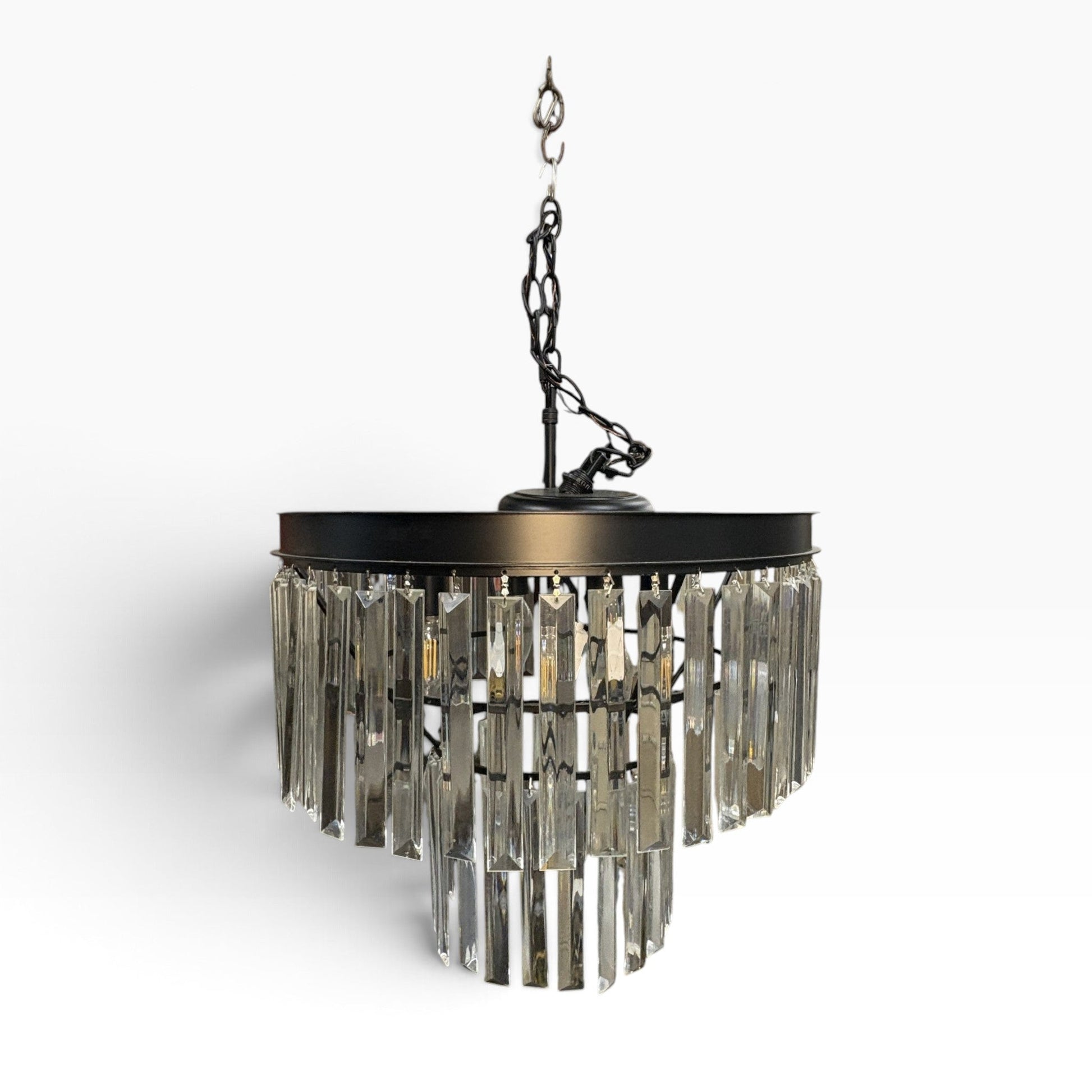 Crystal Fringe Drum Chandelier