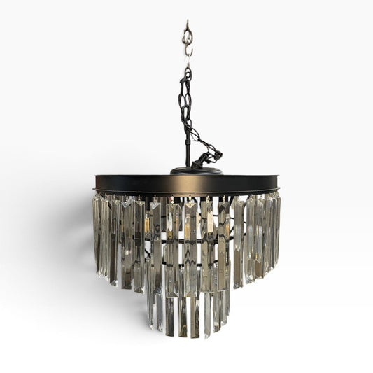 Crystal Fringe Drum Chandelier