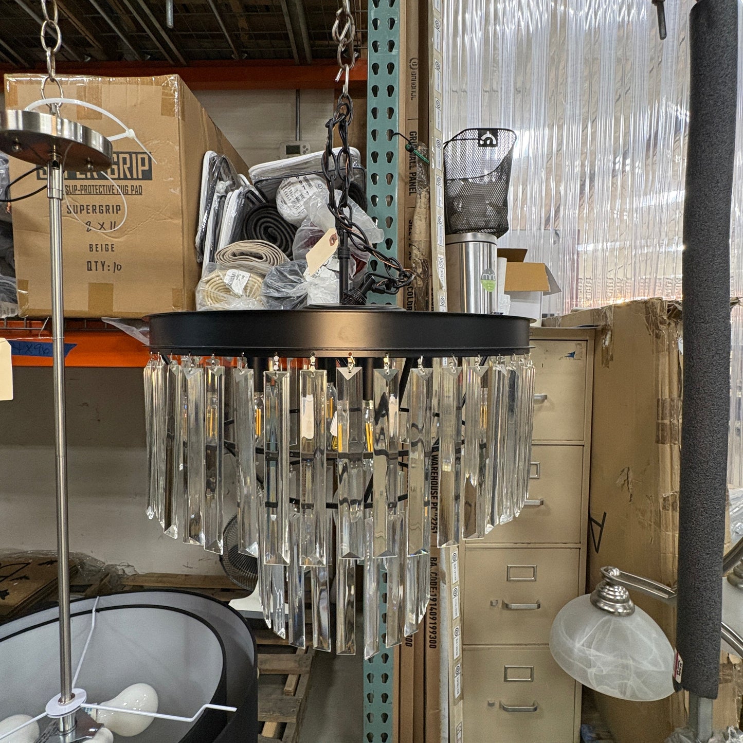 Crystal Fringe Drum Chandelier