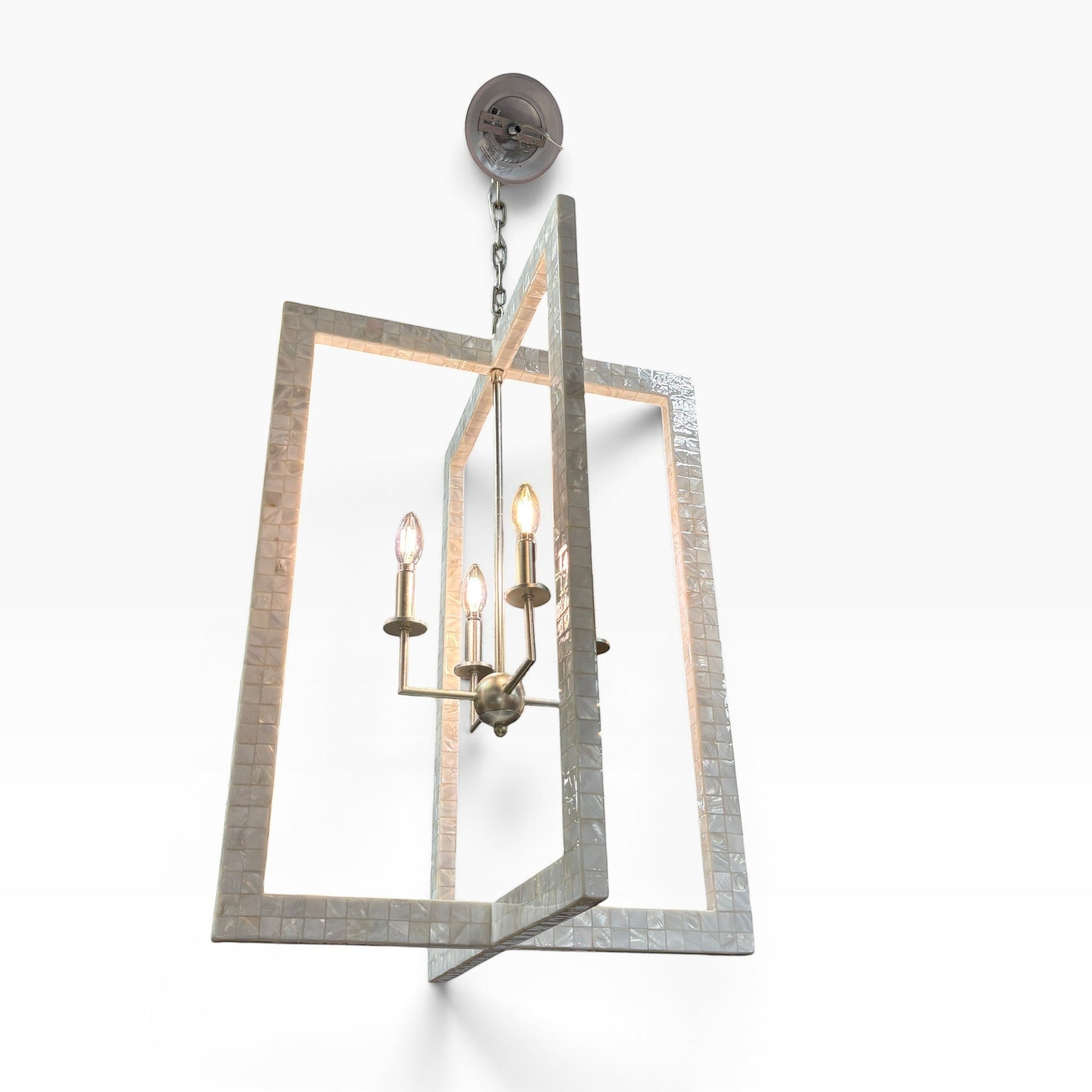 4-Light Marble Lantern Pendant