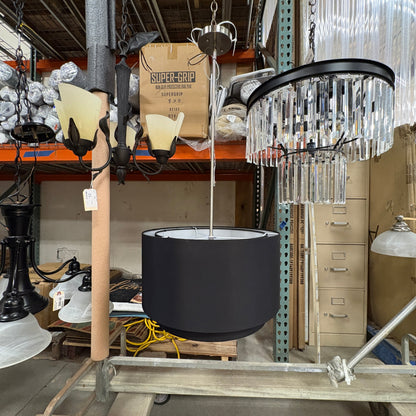 Black Drum Shade Pendant Light