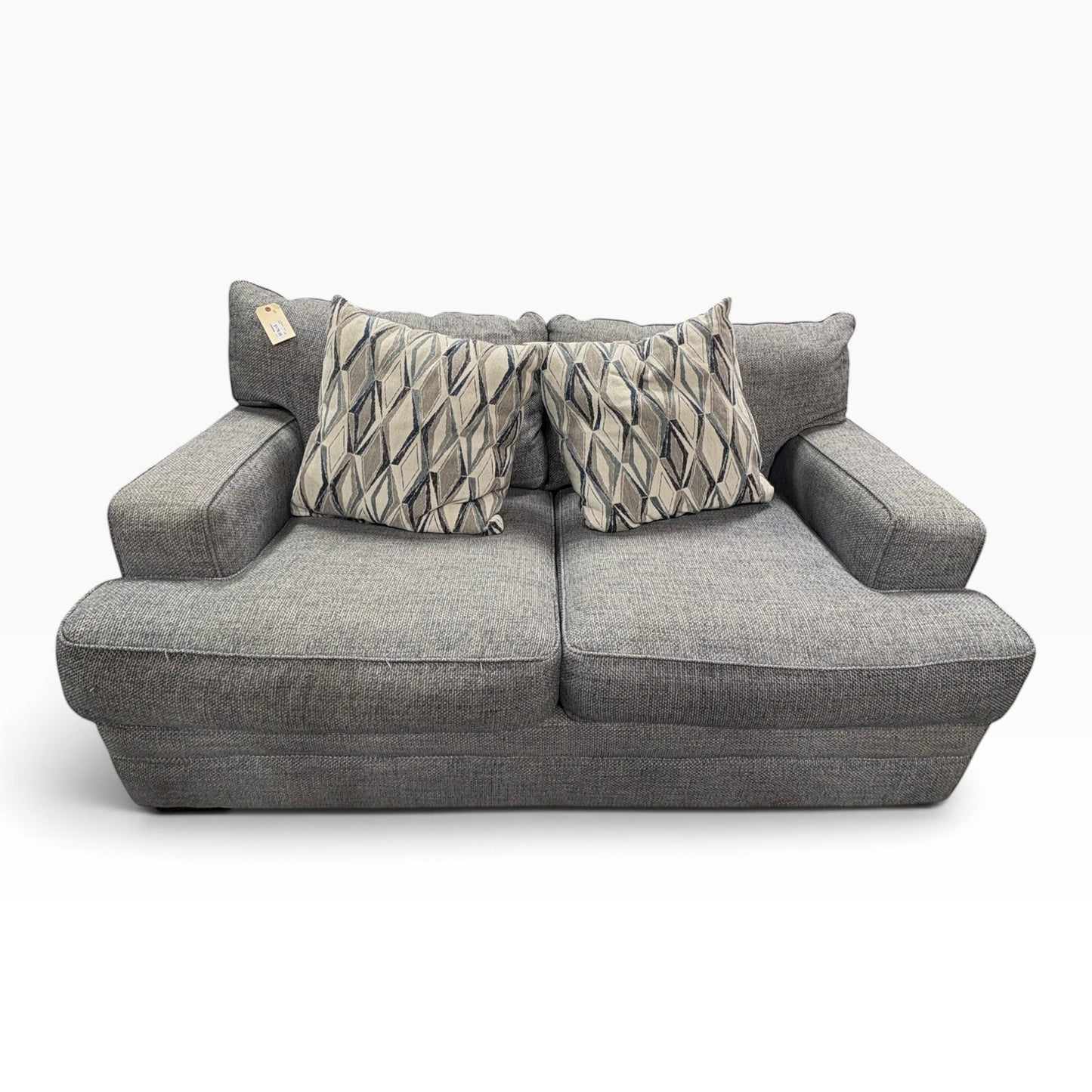 Gray Chenille Couch + Pillows