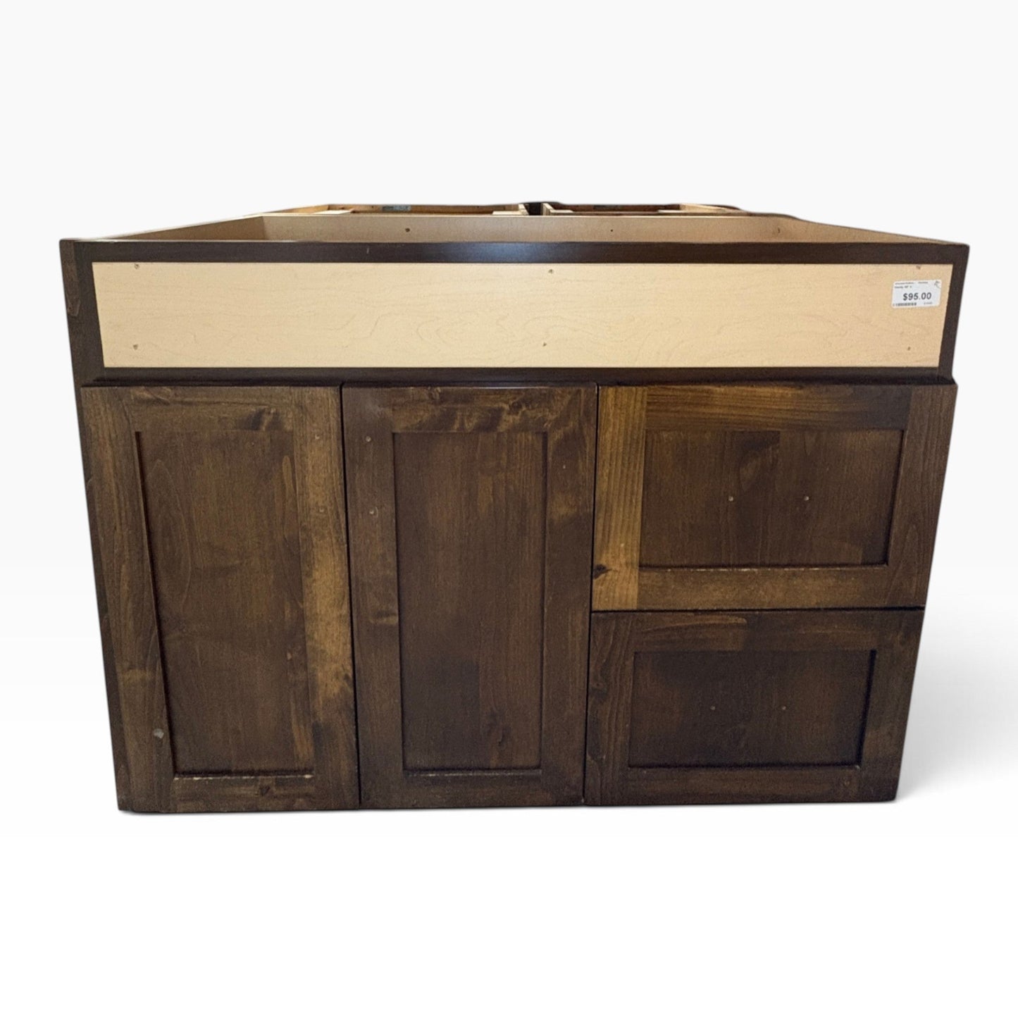 42in Dark Stained Wood Vanity