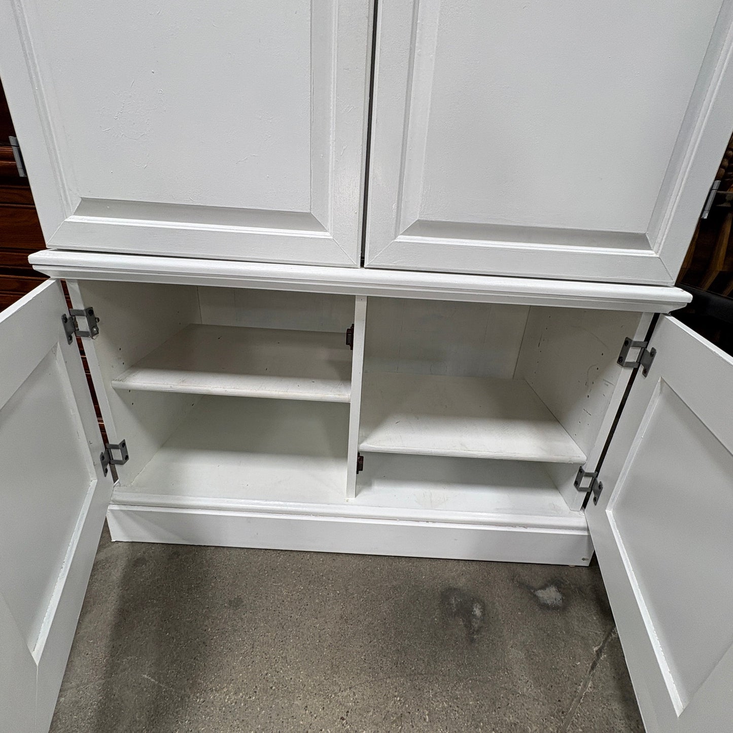 White Arched Armoire Cabinet - additional view