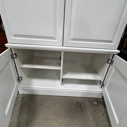 White Arched Armoire Cabinet - additional view