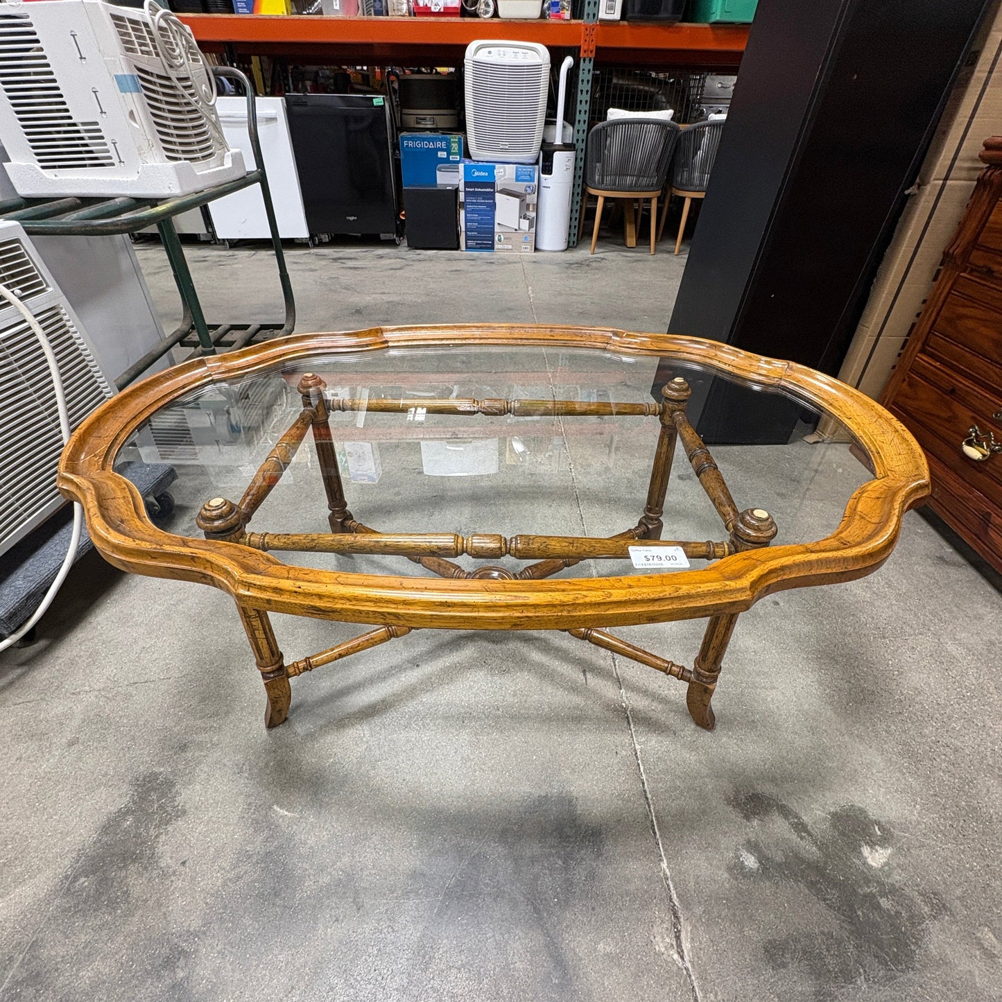 Oval Glass Top Coffee Table - additional view