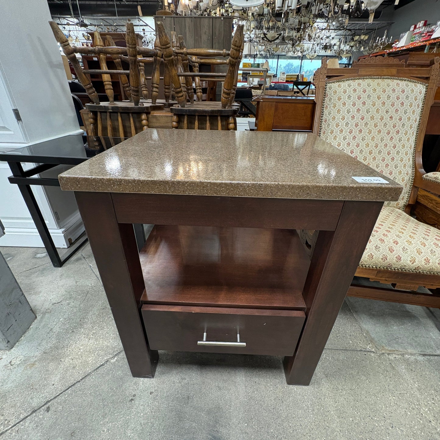 Bertch Stone Top End Table - additional view