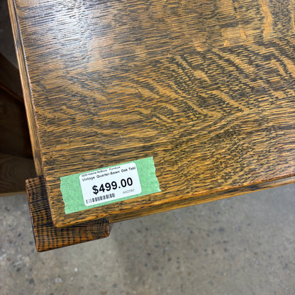 Vintage Oak Qtr Sawn Table TRUE