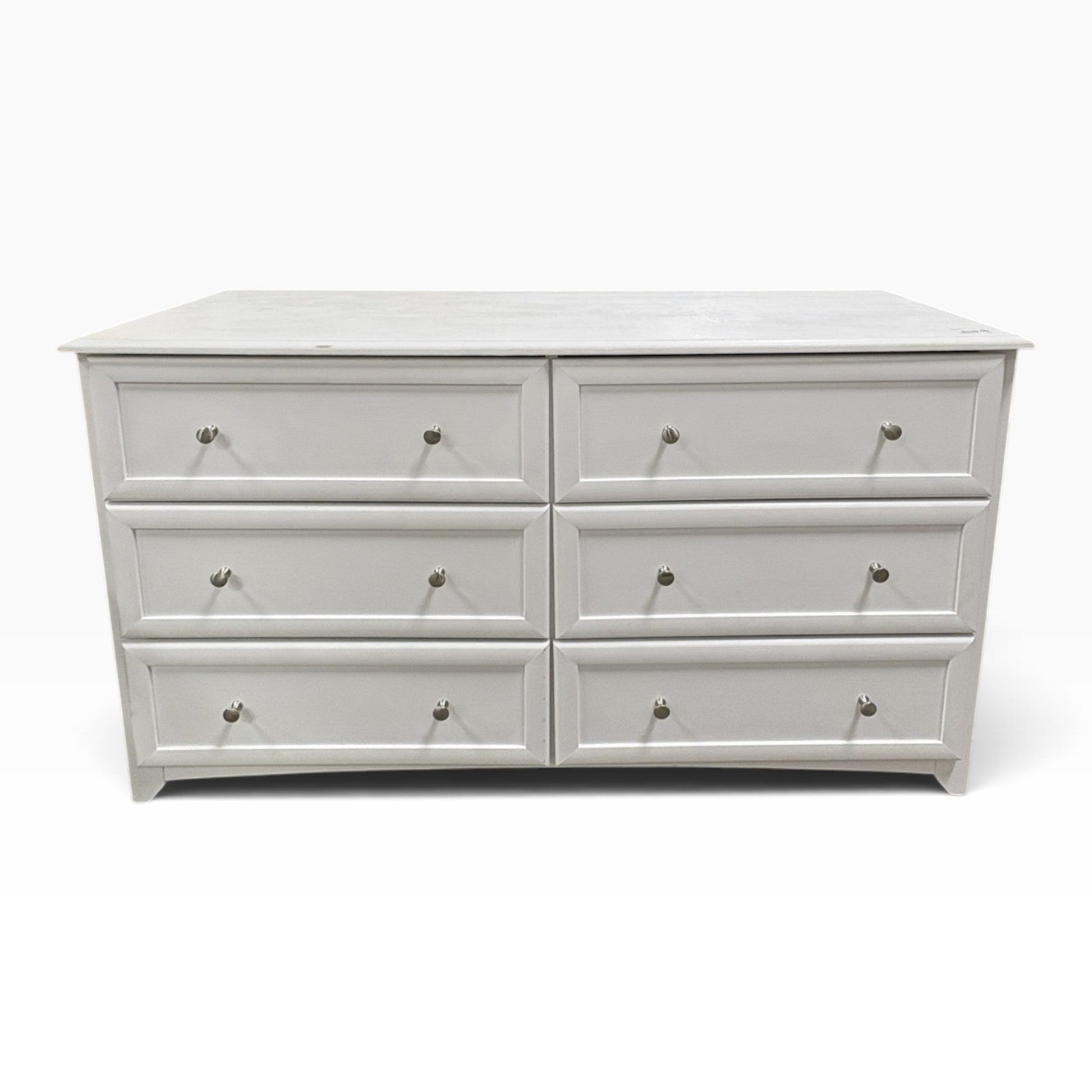 White 6-Drawer Wood Dresser