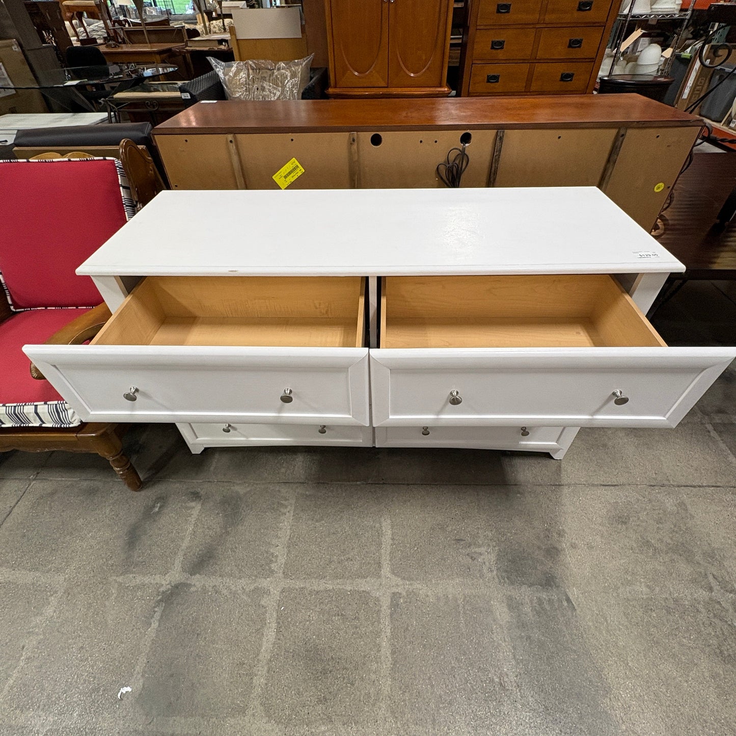 White 6-Drawer Wood Dresser - additional view