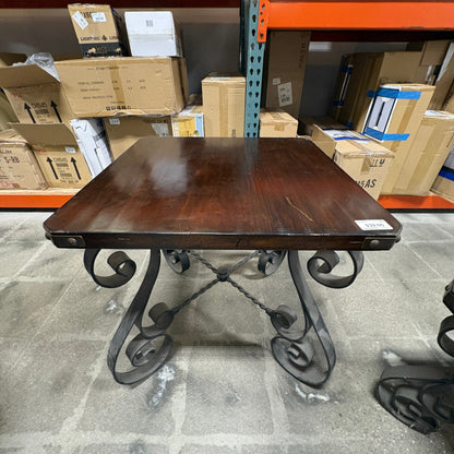 Iron Scroll Base End Table - additional view