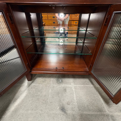 Cherry Lighted Glass Credenza - additional view