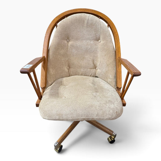 Oak Swivel Caster Chair FALSE