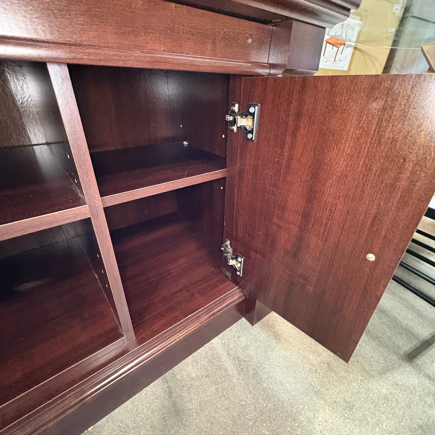 Mahogany 2-Door TV Stand - additional view