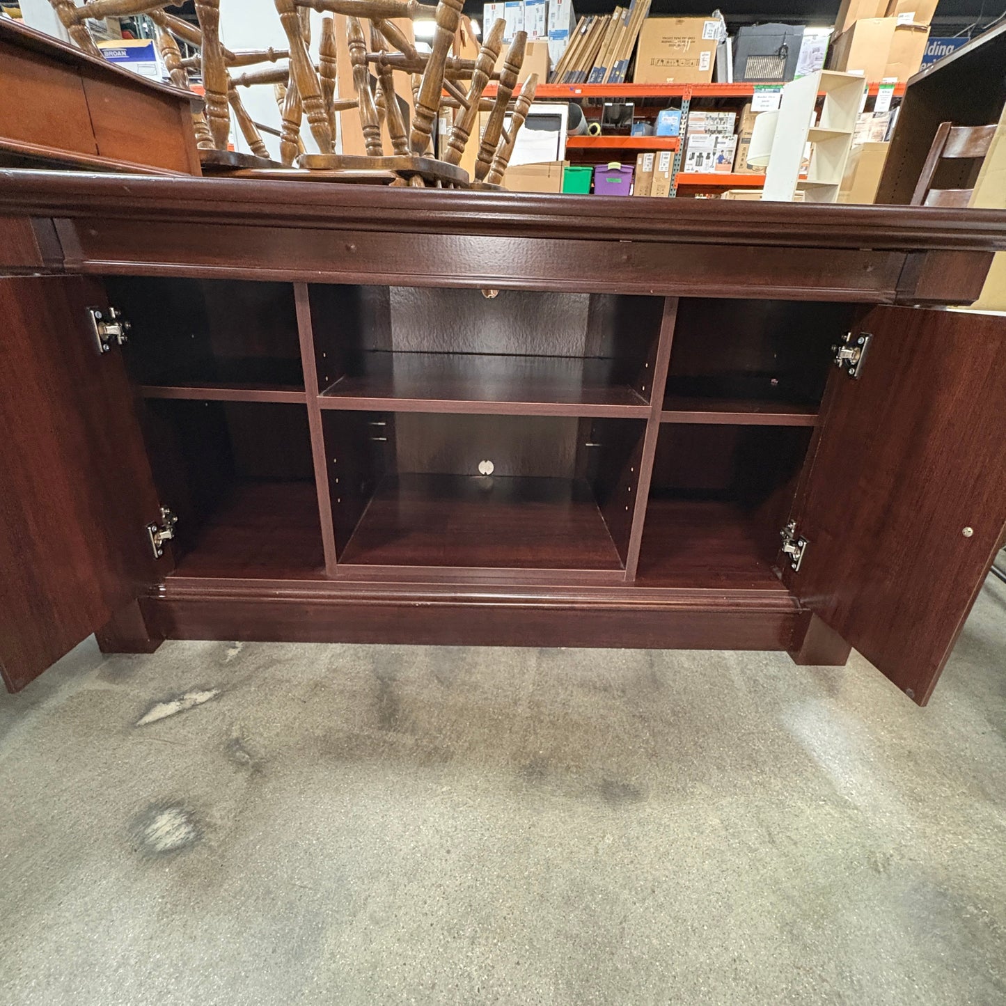 Mahogany 2-Door TV Stand - additional view