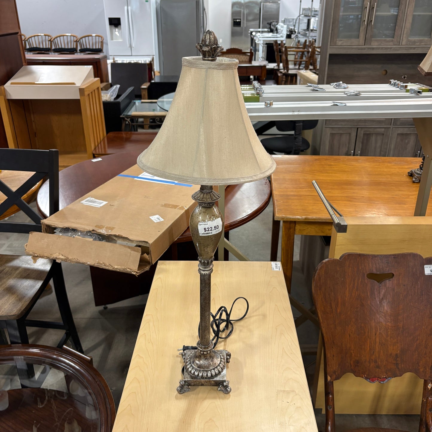 Silver Mercury Glass Lamp - additional view