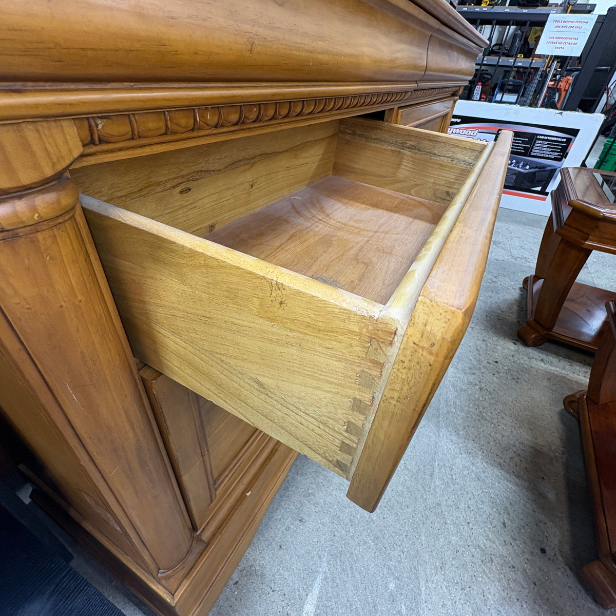 Light Oak Dresser with Mirror FALSE location-set