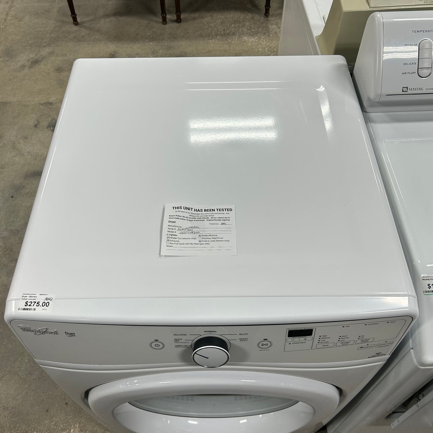 Whirlpool Elec Dryer