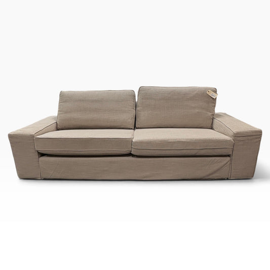 GDM Habitat for Humanity ReStore Oatmeal Linen Sofa
