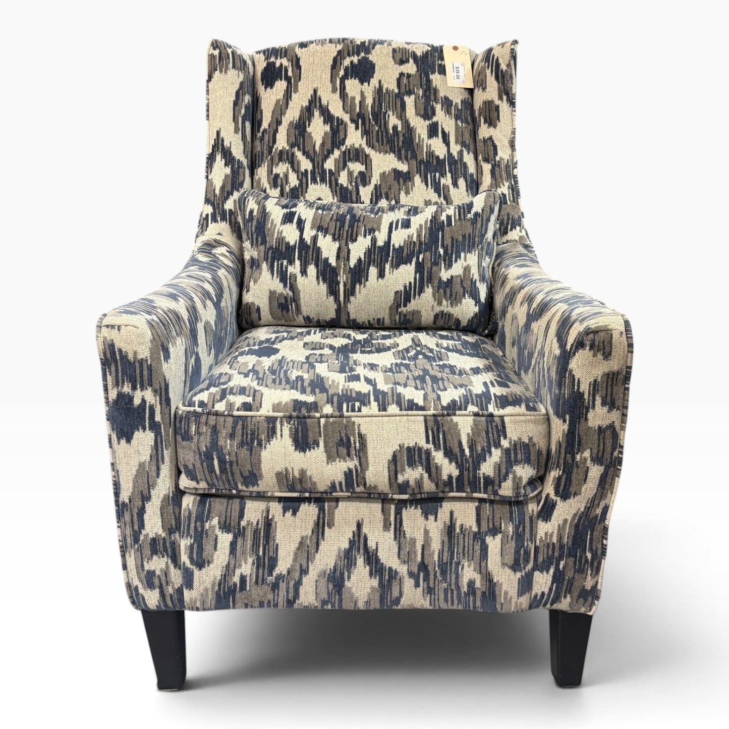 GDM Habitat for Humanity ReStore Blue Ikat Accent Chair