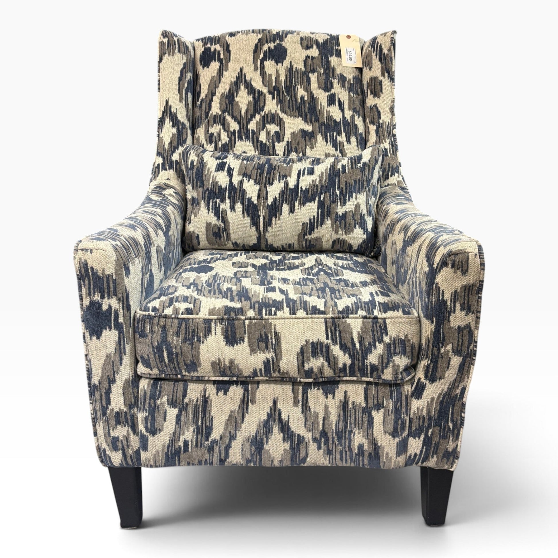 GDM Habitat for Humanity ReStore Blue Ikat Accent Chair
