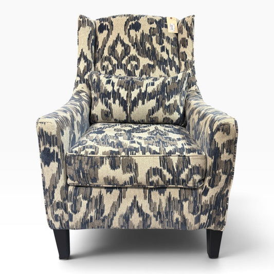GDM Habitat for Humanity ReStore Blue Ikat Accent Chair