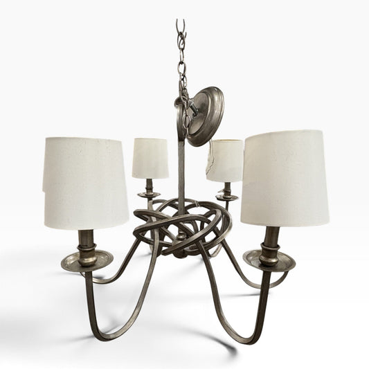 6 Light Pewter Chandelier