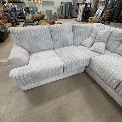 Gray Chenille Sectional Sofa location-set TRUE
