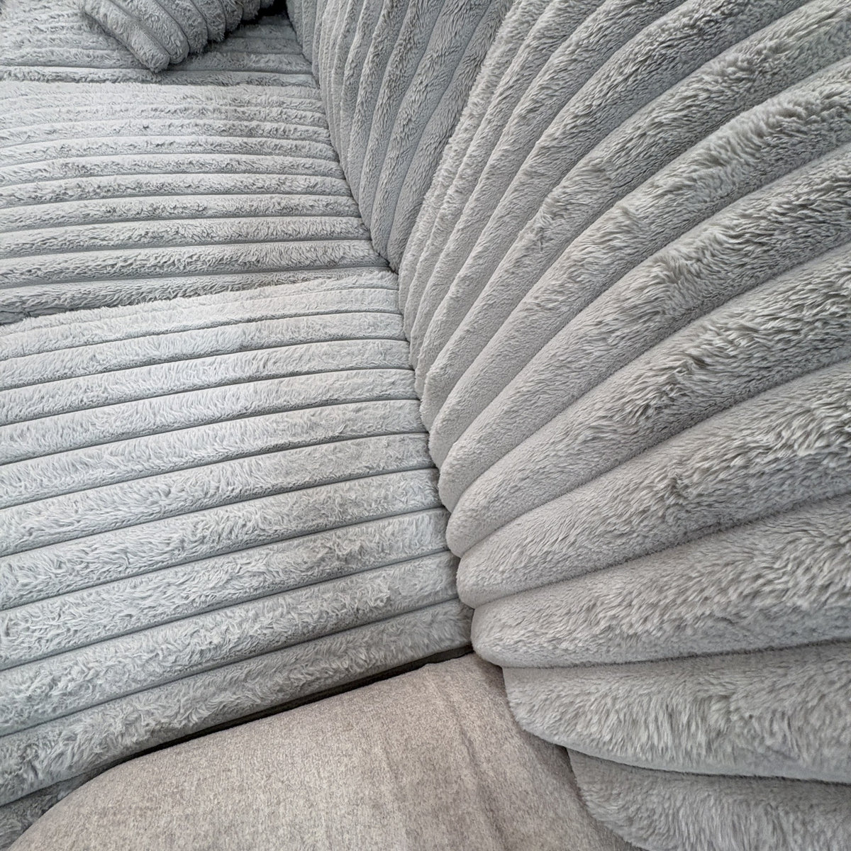 Gray Chenille Sectional Sofa location-set TRUE