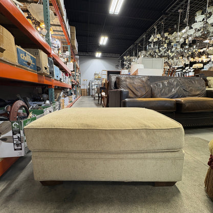 Beige Chair and Ottoman Set