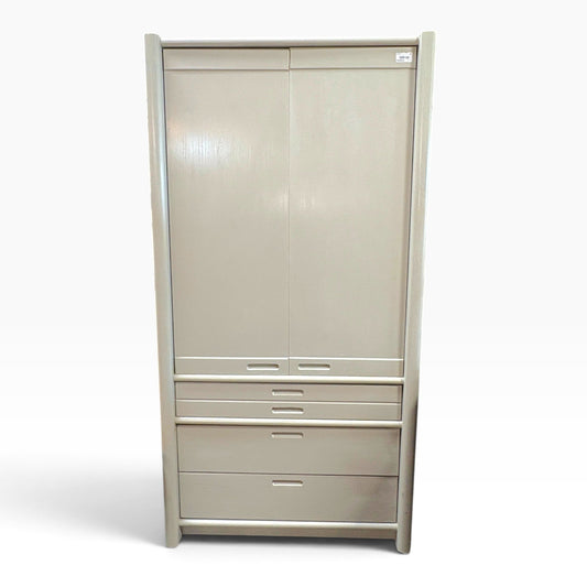 Thomasville Grey-Painted Oak Armoire with Five Drawers at the Urbandale Habitat ReStore