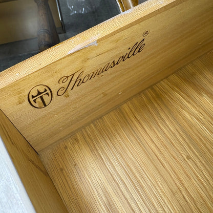 Thomasville Grey-Painted Oak Armoire with Five Drawers - detail 4