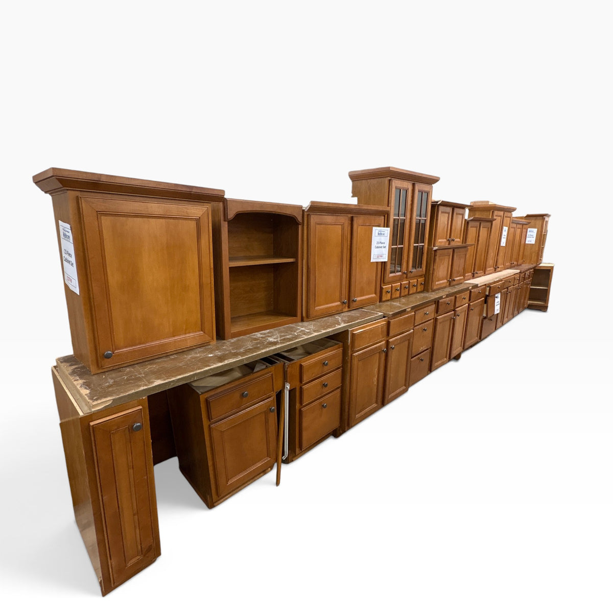 23 Pc Maple Cabinet Set FALSE location-set