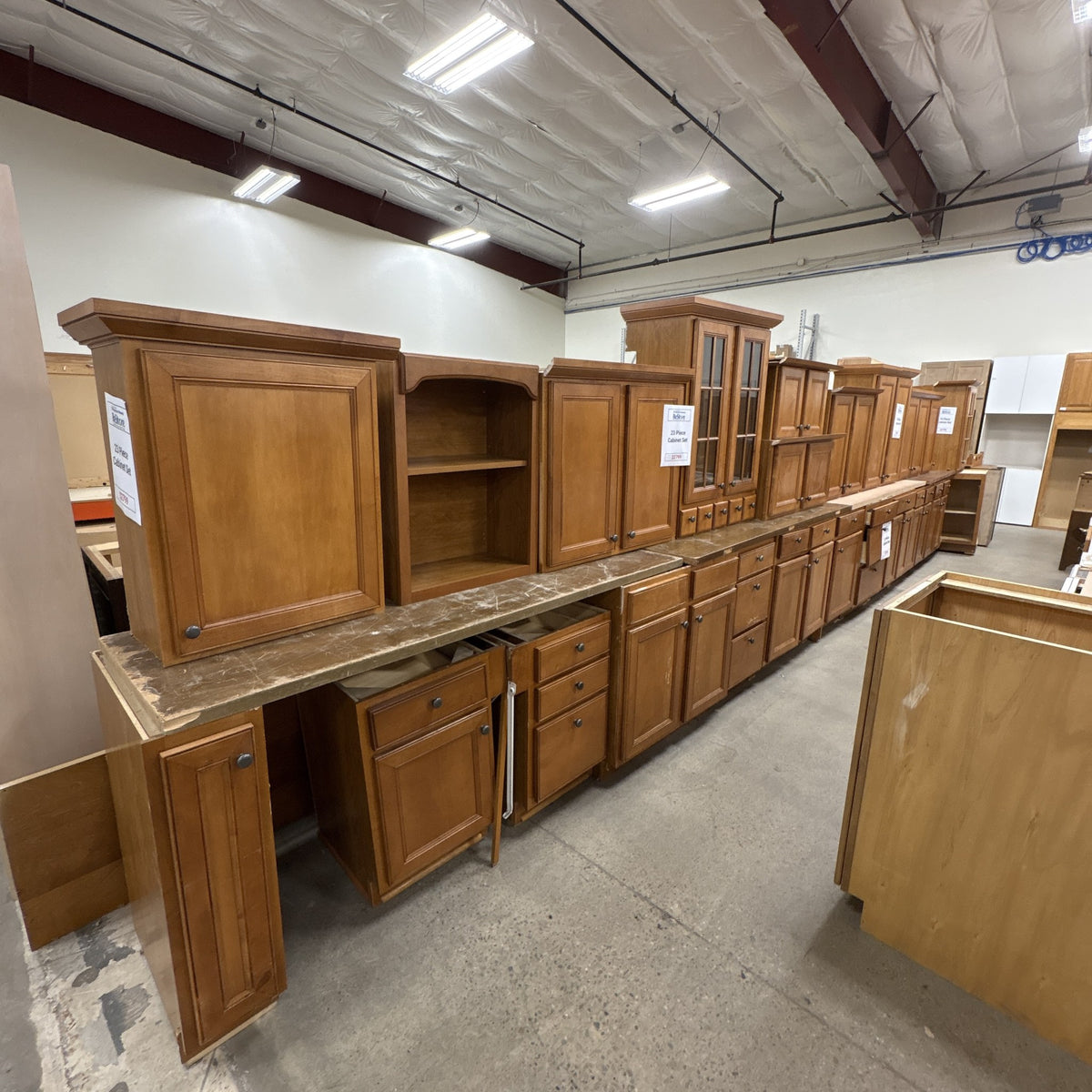 23 Pc Maple Cabinet Set FALSE location-set