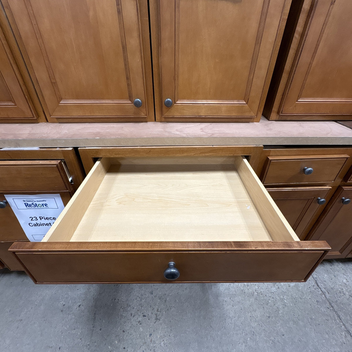23 Pc Maple Cabinet Set FALSE location-set