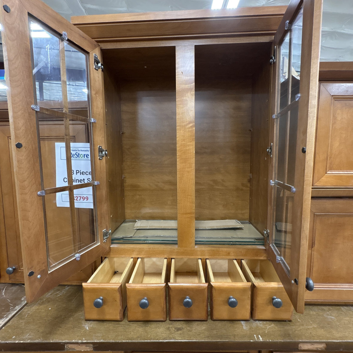 23 Pc Maple Cabinet Set FALSE location-set