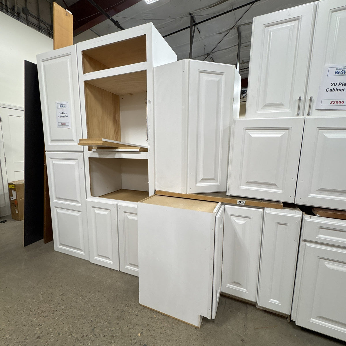 20 Pc White Cabinet Set FALSE location-set
