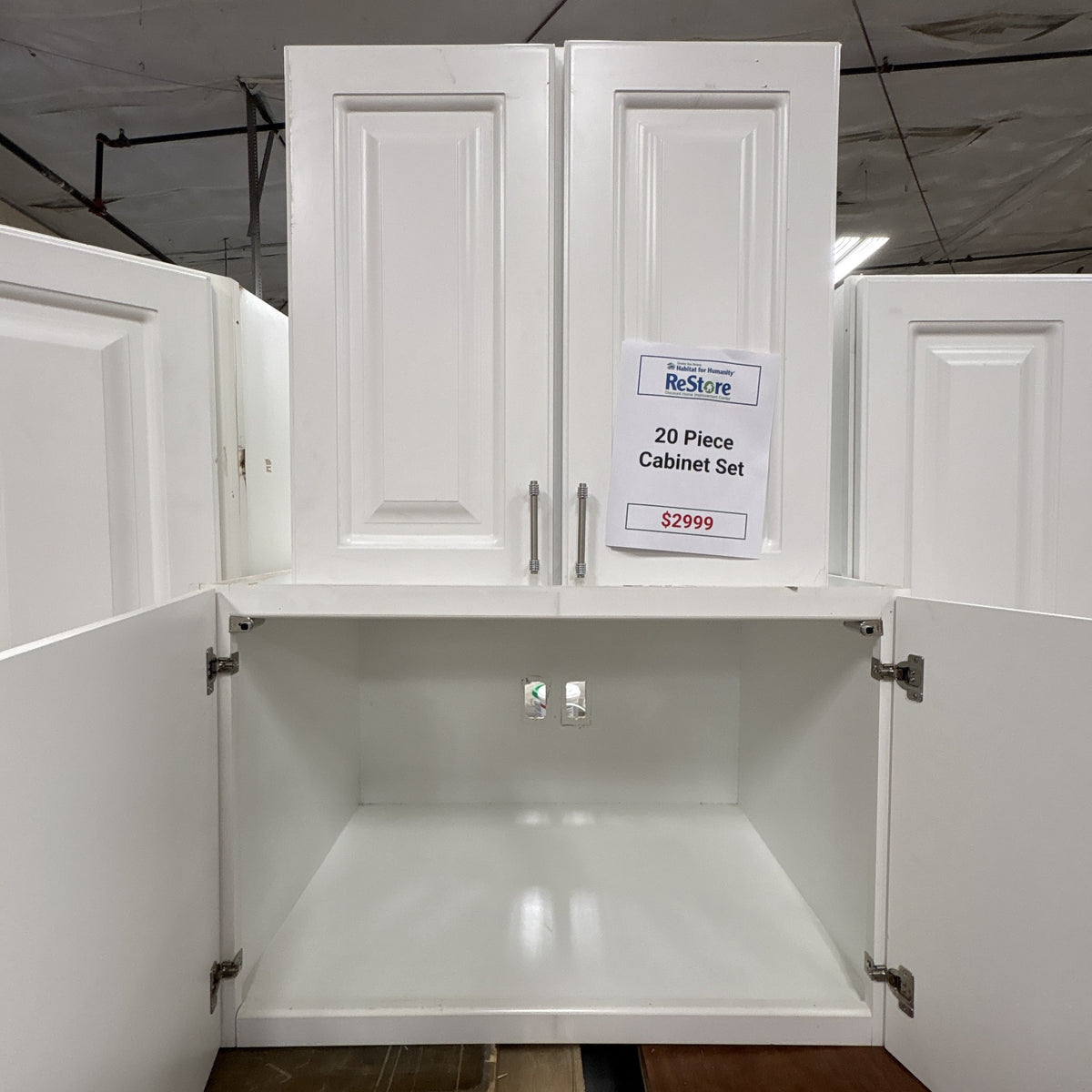 20 Pc White Cabinet Set FALSE location-set