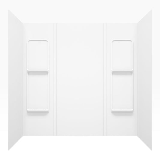 MAAX Harnett 5-piece white tub wall surround set