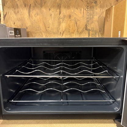 Countertop Wine Cooler - interior with the two chrome wine racks, door open