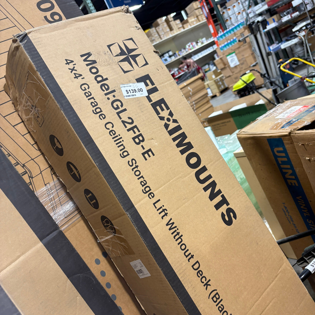 Fleximounts GL2FB-E 4 x 4 ft Garage Ceiling Storage Lift - detail 2